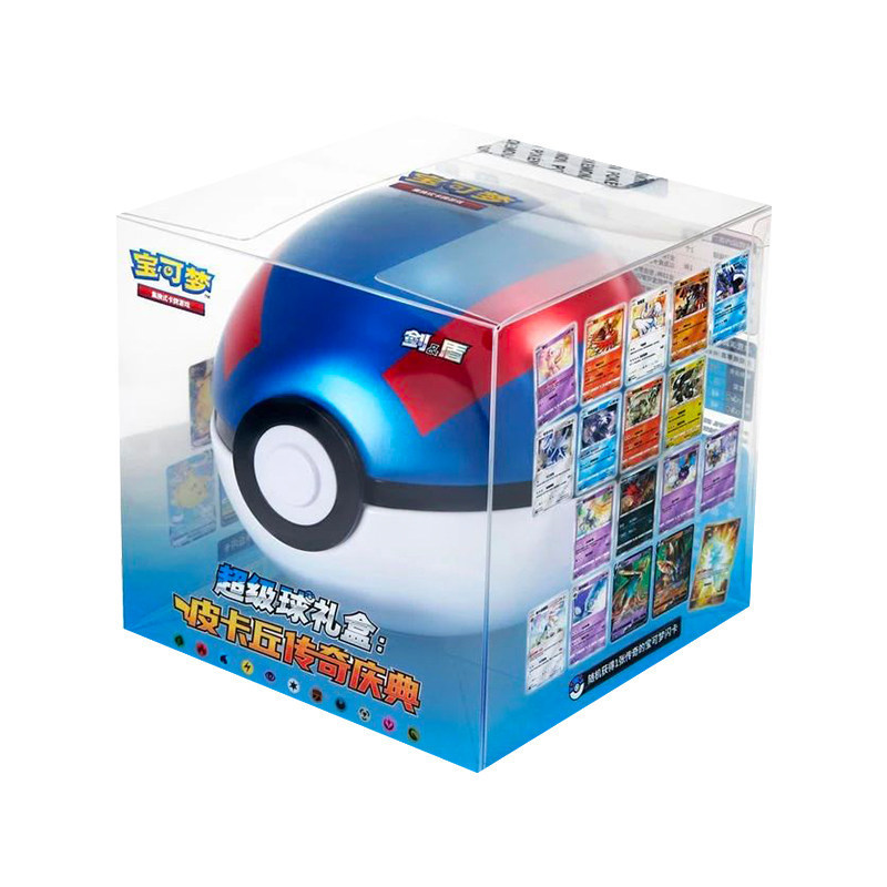 Pokémo Pokémn Card จีนตัวย่อ Poké Ball Super Ball Gift Box Pikachu Legendary Celebration Card Floody Performance Wu