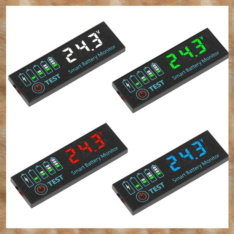 [KYG] DC 7-55V Voltmeter Voltmeter Voltage Tester HD LED Indicator Light 3S-12S Volt Meter for Acid 