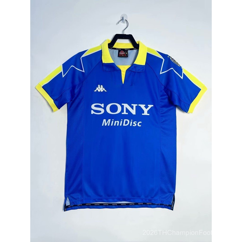 เสื้อยืดแขนสั้นฟุตบอลย้อนยุค SSS+Juventus Away Retro