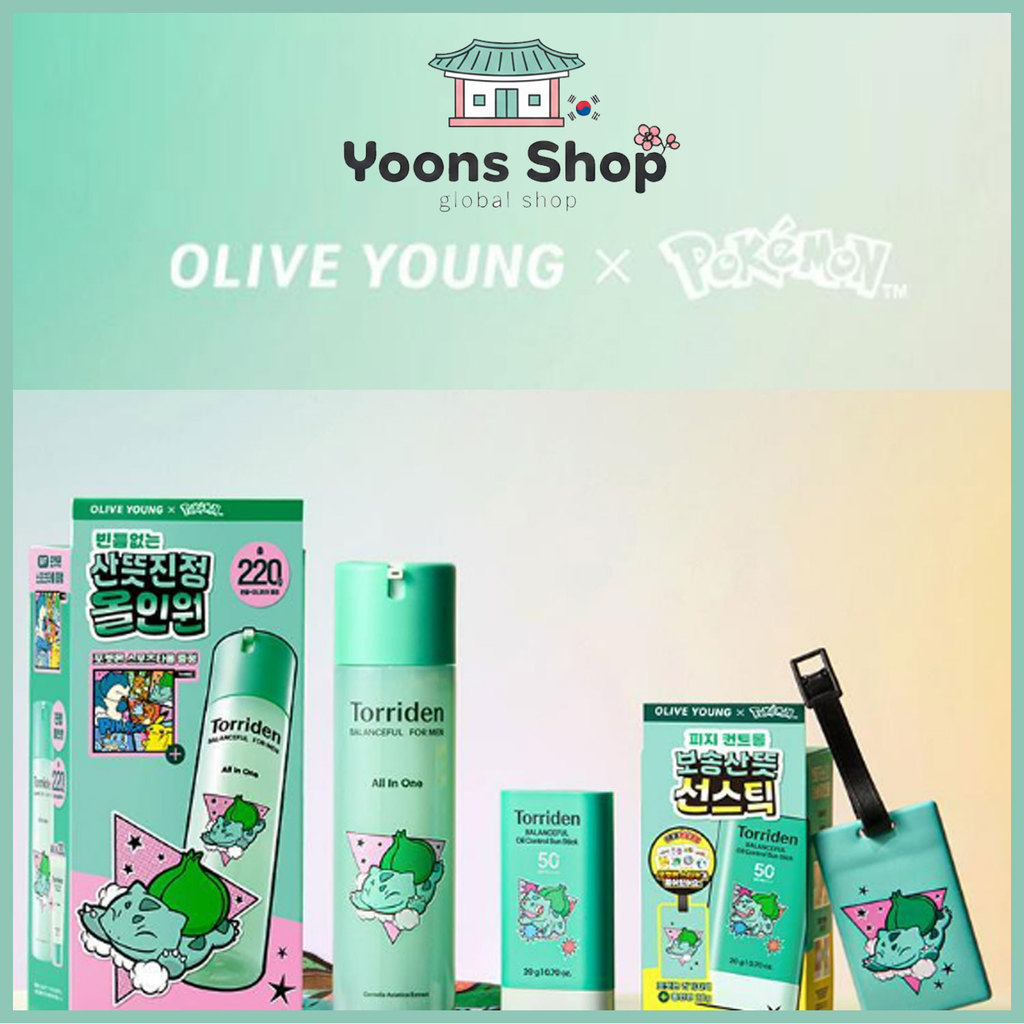 [Turriden x Pokémon Edition] Balanceful For Men Cica Oil Control Sun Stick / Fresh All-in-One_From Korea