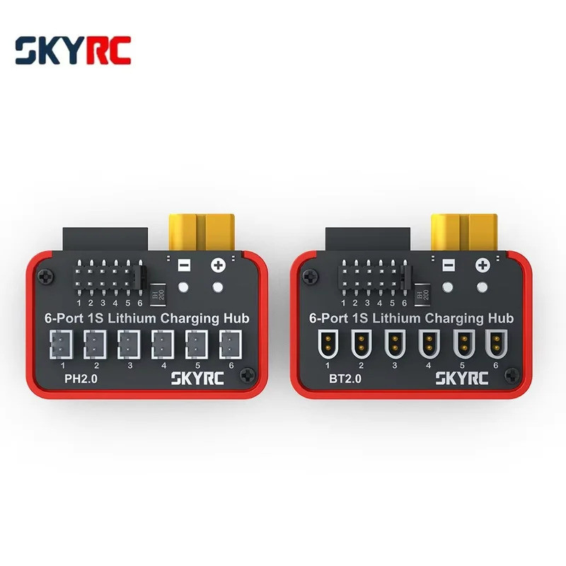 HB SkyRC แบตเตอรี่ชาร์จ Hub OSH 6-Port 1S แบตเตอรี่ชาร์จ Hub สําหรับ LiPo LiFe Li-ion LiHV รองรับ B6