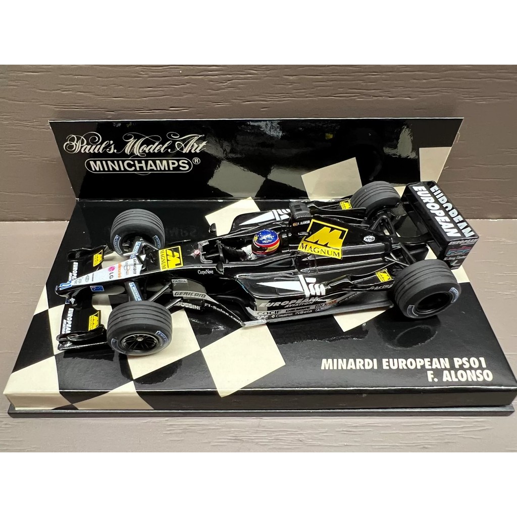 [มาใหม่เดือนพฤษภาคม] (แพ็คเกจด่วนการขนส่งอากาศ) Mini Cut minichamps 1: 43 Minnando Alonso Fleet 2001