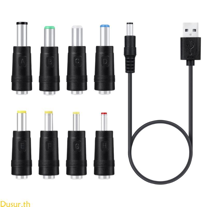 Dusur Universal 5V สําหรับ DC สายไฟ USB สําหรับ DC 5 5x2 1 มม. สายชาร์จสําหรับเราเตอร์
