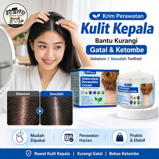ZCAMP Seborrheic Dermatitis Cream Krim Perawatan Kulit Kepala Bantu Kurangi Gatal Ketombe Kulit Bersisik 50g