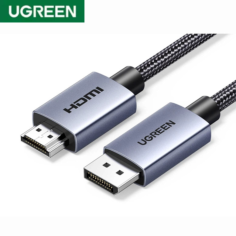 UGREEN DP Cable DisplayPort to HDMI Cable 4K@30Hz Aluminium Braided HDR Active Uni-Directional DP1.2