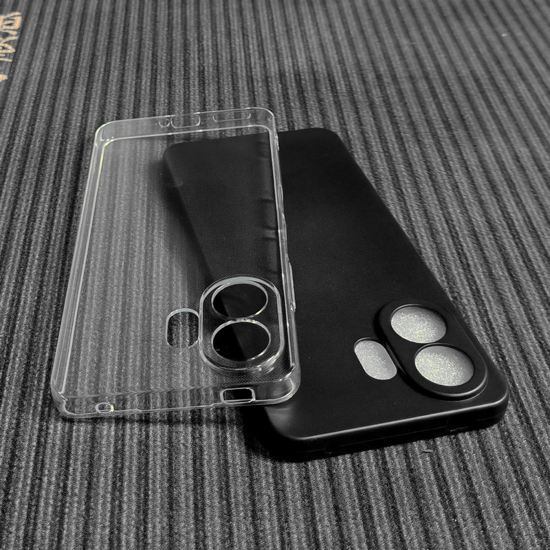 สําหรับ TCL Nxtpaper 70 Pro เคสโทรศัพท์ Soft TPU ซิลิคอนสําหรับ TCL K70 SE โปร่งใสสีดํากันกระแทกป้อง