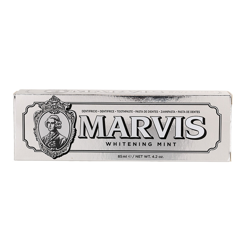 มาร์วิสยาสีฟันไวท์เทนนิ่งมิ้นท์ 85มล. Marvis Whitening Mint Toothpaste 85ml. [หมายเลขบาร์โค้ด 8004395111718 ]