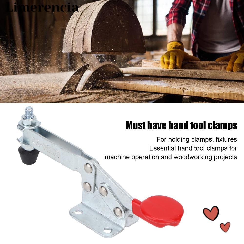 LIMERENCIA Toggle Clamp, Iron Silver Quick Release Toggle Clamp, Heavy Multifunctional Surround Togg