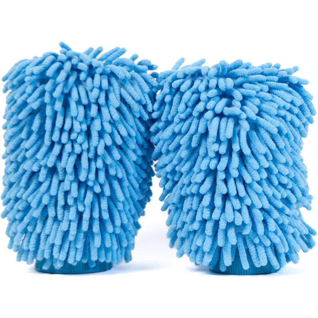 MicrofiberCarWashMitt–Double-SidedCarwashingMittsforภายใน&Exteriorwashing&Dusting,Lint-Free,Scratch-