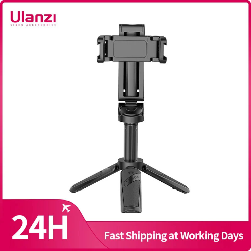 Ulanzi JJ02 ขาตั้งกล้องแบบยืดหดได้ไม้เซลฟี่ที่วางโทรศัพท์พร้อมรีโมทบลูทูธสําหรับสมาร์ทโฟนมือถือ