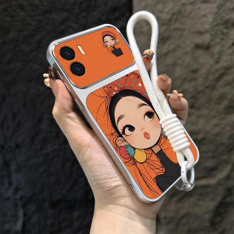 PBZZ สําหรับ Redmi 15C 15 5G REDMI A5 4G poco c71 C85 เคสโทรศัพท์ความวิตกกังวล Softcase ซิลิโคนกันกระแทกใหม่ออกแบบความงามน่ารักการ์ตูนพร้อมเชือกเส้นเล็กสําหรับสาว TBDTMD1
