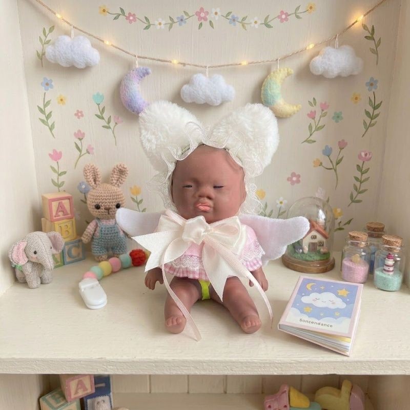 Decompress Natasha จี้ชุดหมวกเสื้อผ้าเด็ก Angel Baby Series เสื้อผ้าเด็กประณีต 5.8