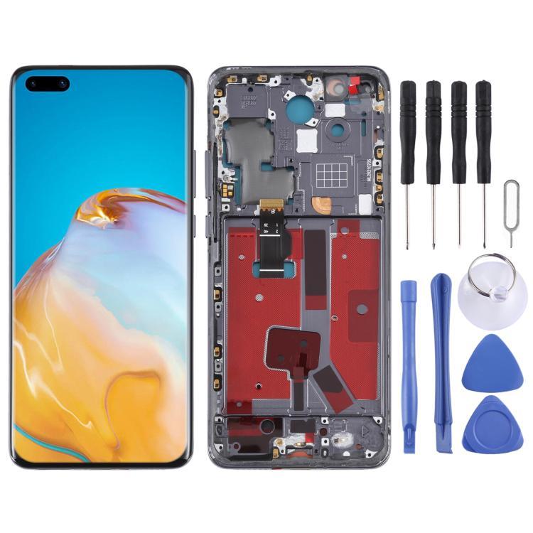 พร้อมส่ง หน้าจอ LCD สําหรับ Huawei P40 Pro Digitizer Full Assembly พร้อมกรอบ
