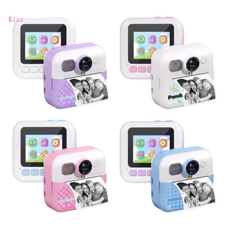 Kiss Fun Kids Print Camera สําหรับเด็กพร้อมฟิลเตอร์หลายตัวและอุปกรณ์เสริม