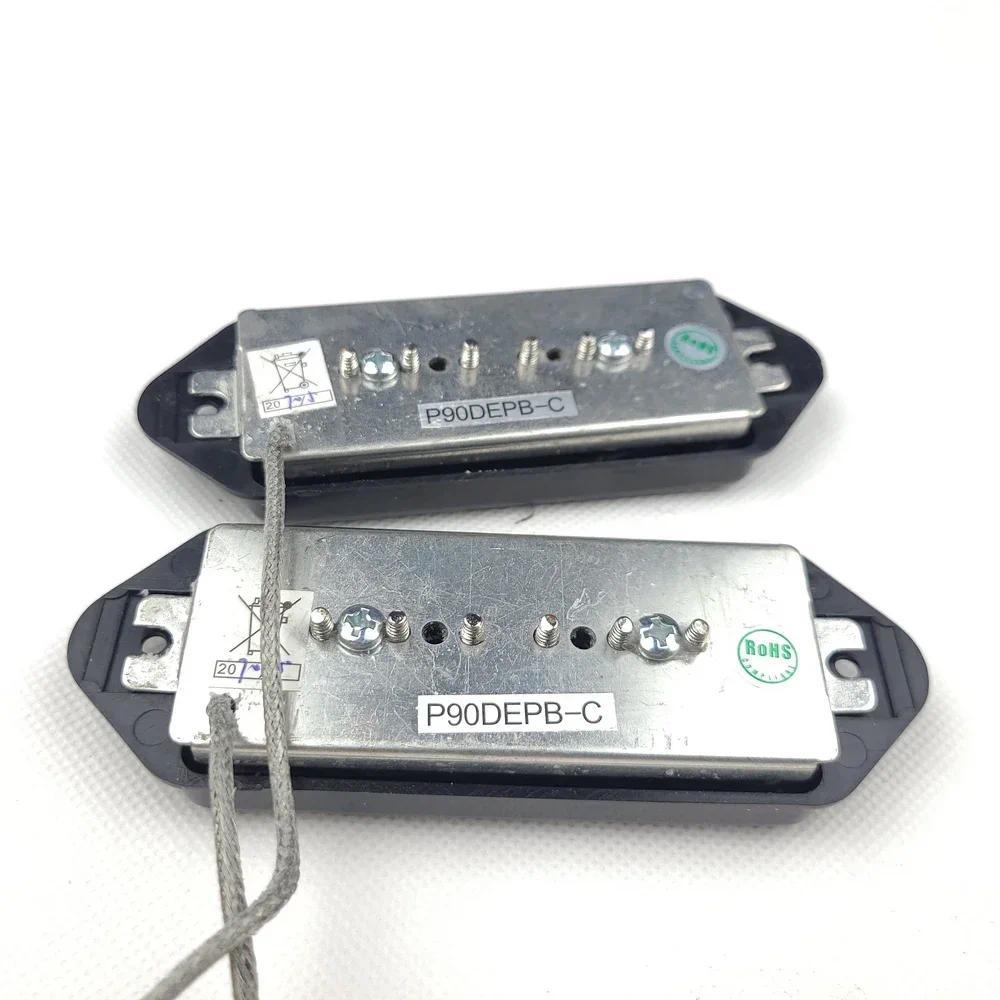 JZ-Epiphone สีดํา Alnico รถกระบะต่ํา Gauss Iconic เสียง P90 Dogear สไตล์ Single Coil Bridge Pickup ส