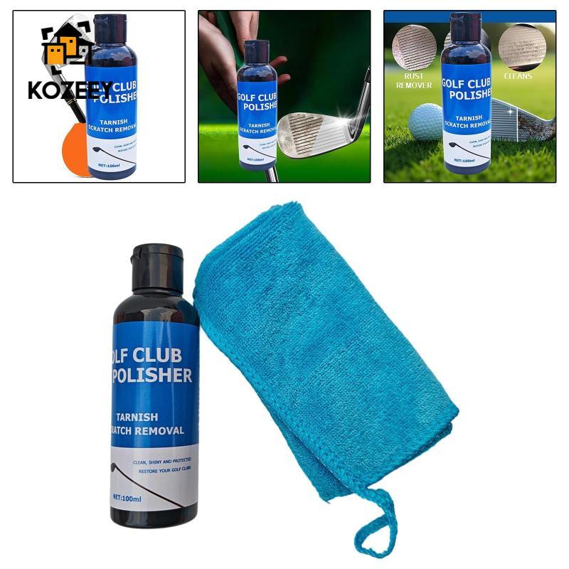 [KOZEEY] Golf Club Cleaner 100ml Spray Golf Grip Surface Polish Tool with Towel for Golf Sport Accessories Use