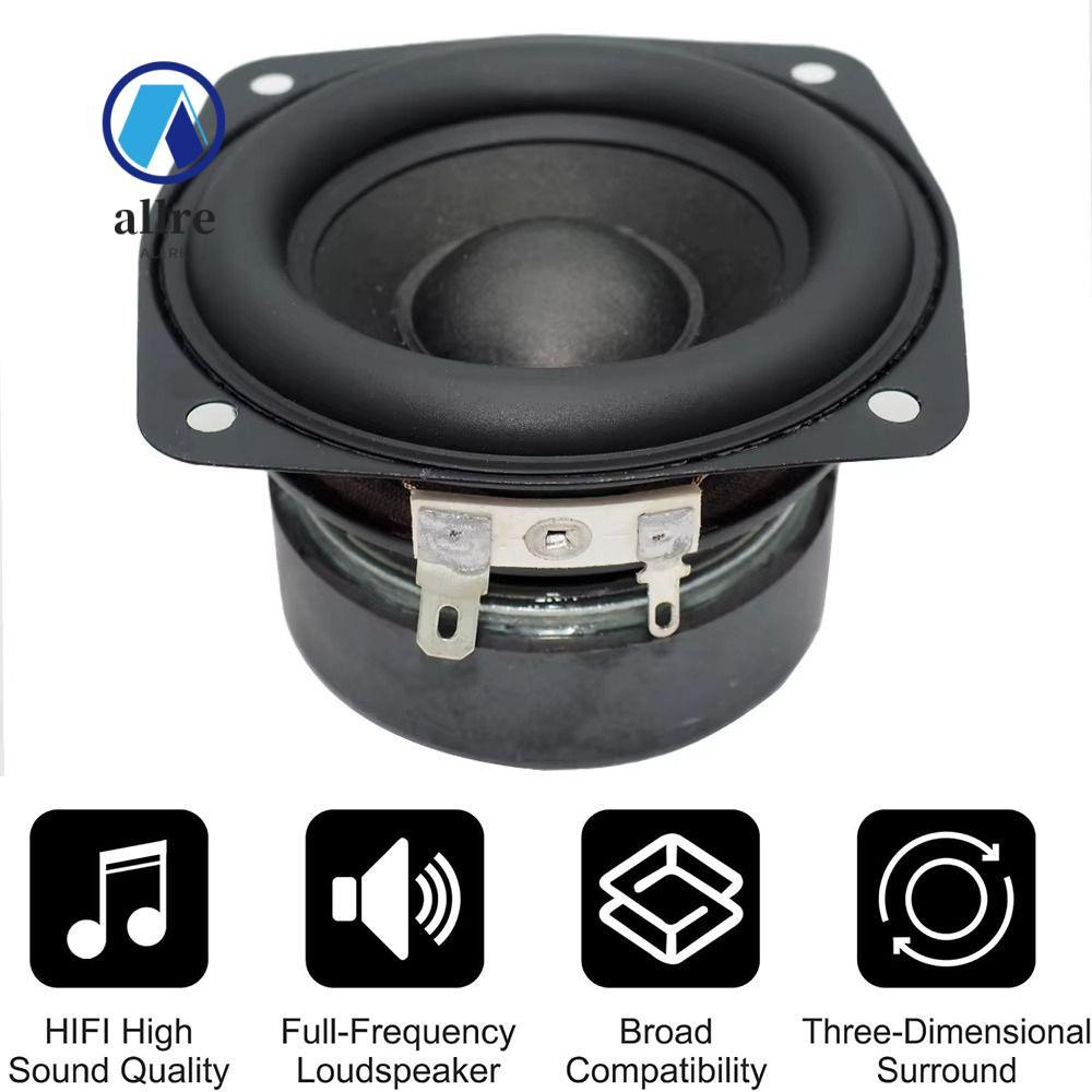 ALLRE ลําโพงซับวูฟเฟอร์, 2 นิ้ว 3 นิ้วหมวกนูน Bass Square Woofer, 4 โอห์ม 15 วัตต์ลําโพง Hifi Home Sound Theater
