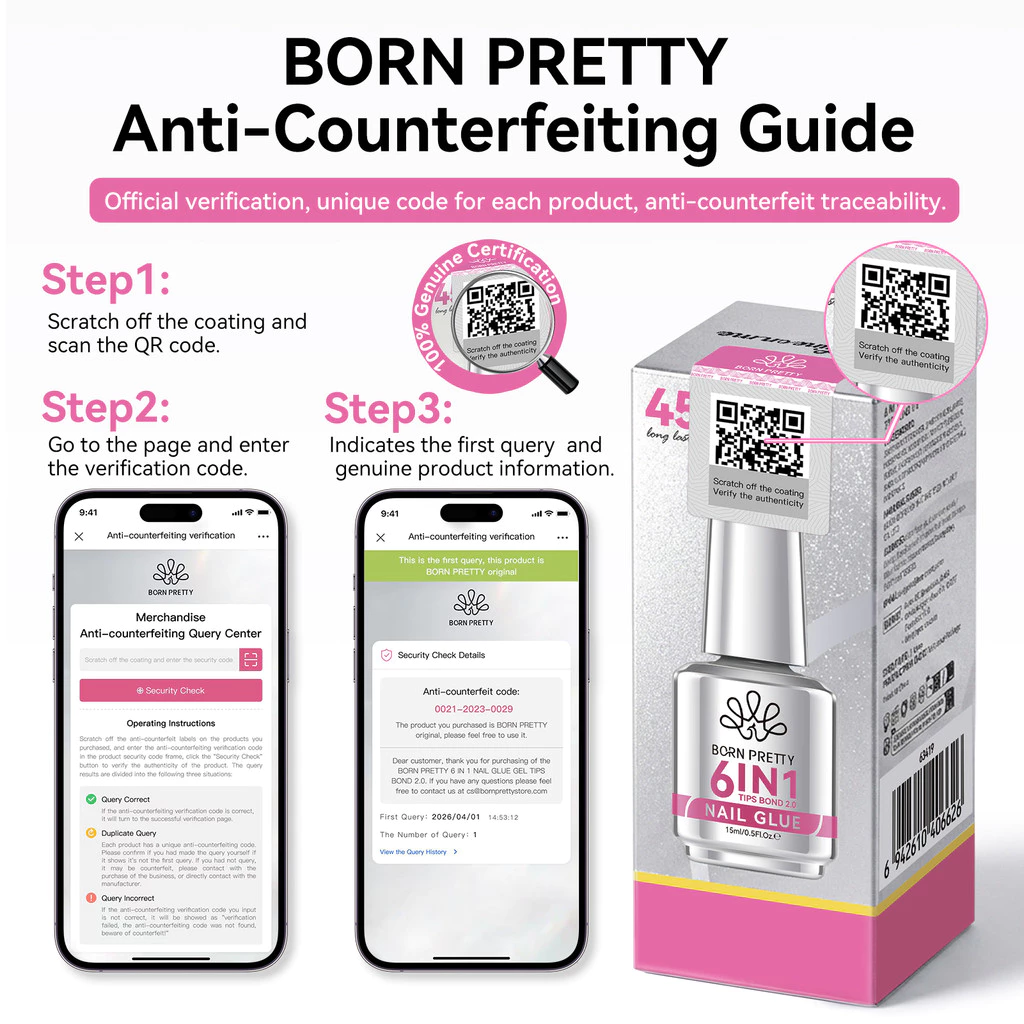 BORN PRETTY 6 In 1 รุ่นอัพเกรดใหม่เล็บกาวกดบนเล็บ Transfer ฟอยล์เจล BloomS Gel Extension Base Top Coat Function Gel 15ml thumbnail 5