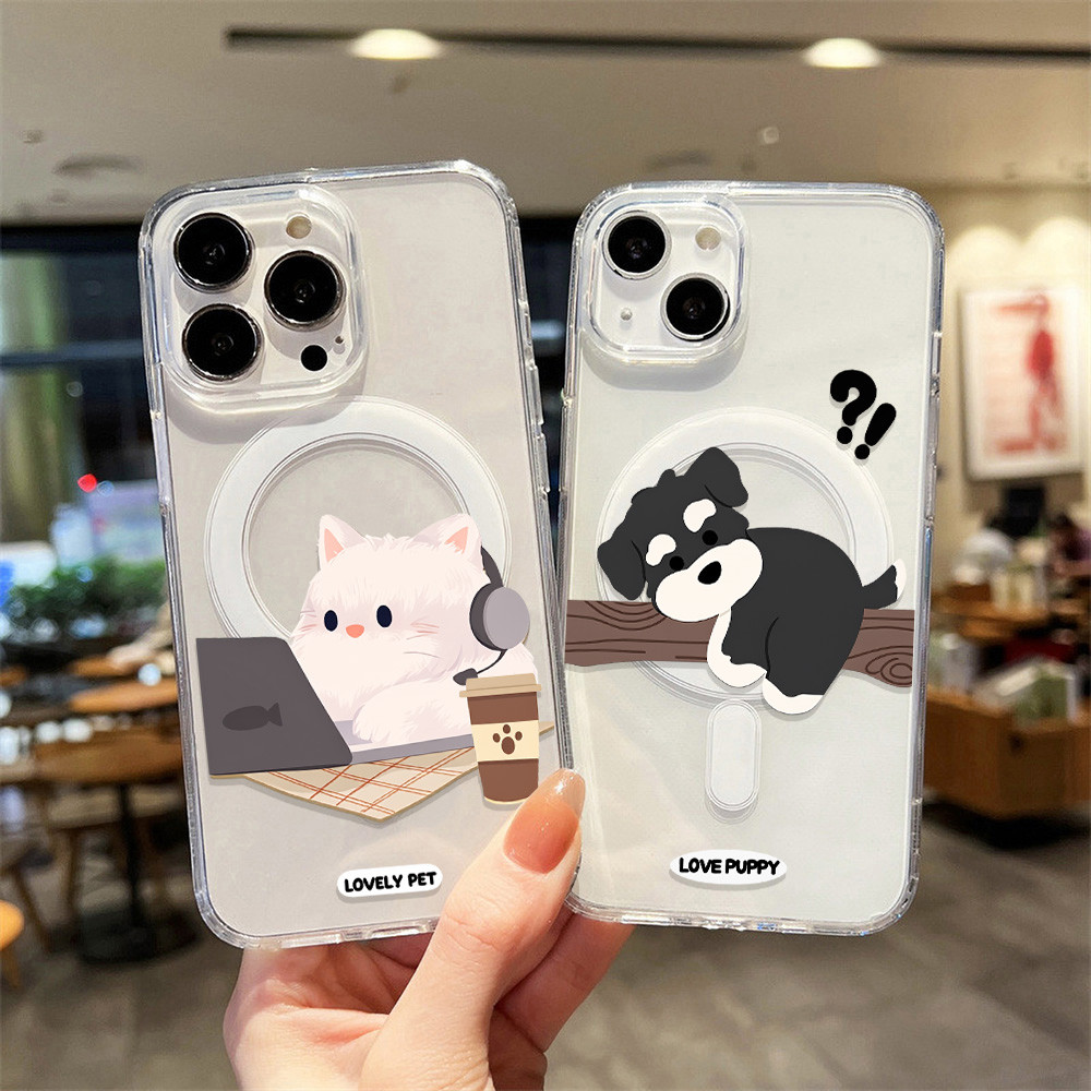 COD เคสแม่เหล็กใส Magnetic For iPhone 17 Air 11 14 13 12 15 16promax 15Promax 11pro เคสกันกระแทก รองรับการชาร์จแบบไร้สาย