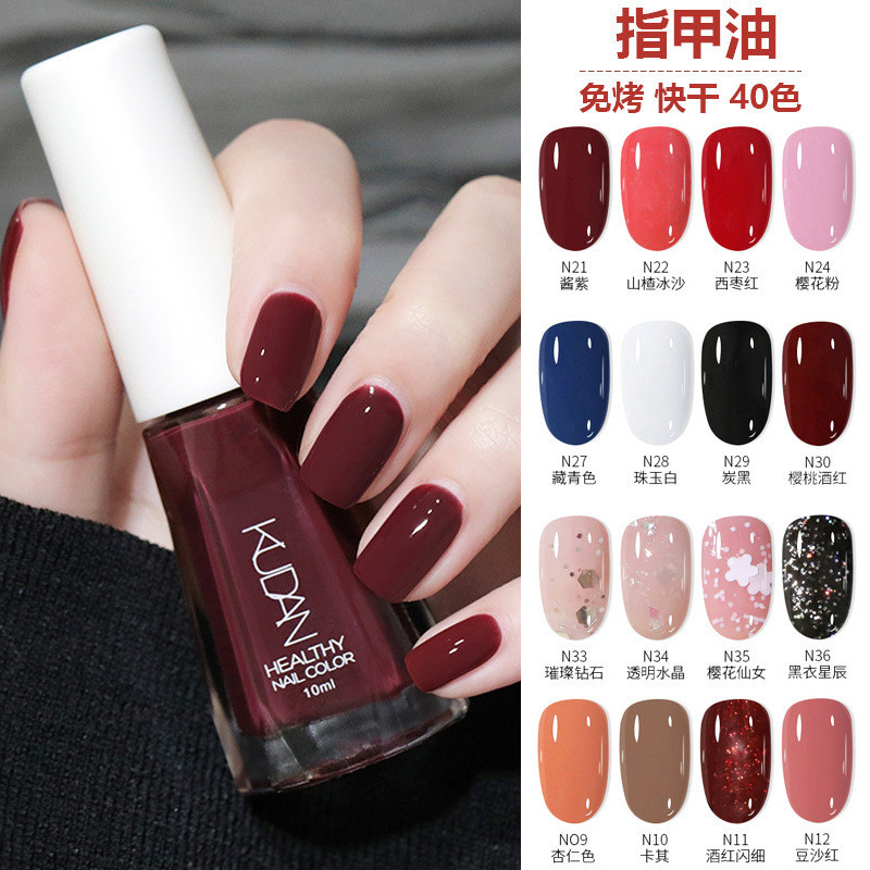 ยาทาเล็บไร้กลิ่นแบบลอกได้จากน้ํา No-Baking Quick-Drying Tearable Transparent Bright Oil ยาทาเล็บนักเ