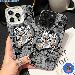 ส่งของเร็ว เคสสำหรับไอโฟน15 อนิเมชั่นวันพิค นิยม เคสแข็งสี่สี For IPhone17 13 12 14 15 11 16Pro Max 7 8Plus SE2 XR XSMAX