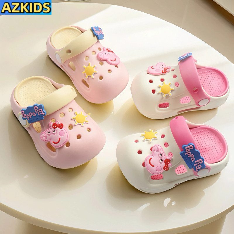Peppa Pig รองเท้าแตะเป๊ปป้าลูกหมู การออกแบบการ์ตูนสำหรับฤดูร้อน มาพร้อมเทคโนโลยีกันลื่นและระบายอากาศ