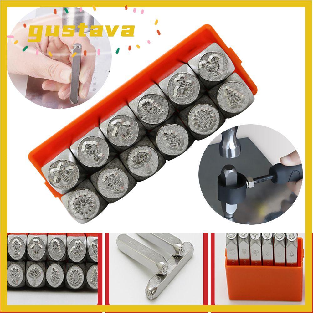 GUSTAVA Pattern Punch Stamp เครื่องมืออัตโนมัติ Handmade Craft Metal Stamp Punches