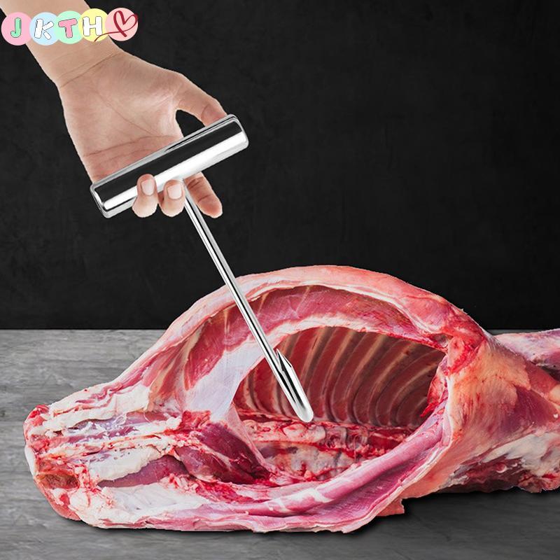 JKTH ครัวไส้กรอกเบคอนเนื้อการประมวลผล T ตะขอ T-Handle เนื้อ Boning Hook สําหรับห้องครัว Butcher Shop