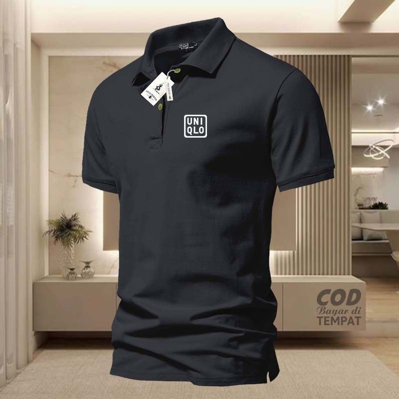 Uniqlo Uniqlo Simple Solid Color Men's Polo Shirt, Short-Sleeved, Breathable, Men's Polo Shirt, Uniq