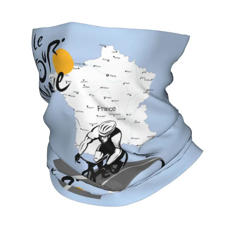 Custom ฝรั่งเศส TDF Tour Bandana คอ Gaiter สําหรับสกีล่าสัตว์ผู้หญิงผู้ชายผ้าพันคอ Bicling Balaclava