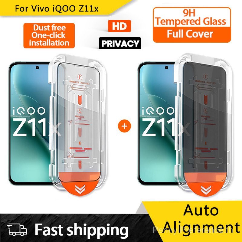 ติดตั้งง่าย HD ความเป็นส่วนตัว Anti Spy กระจกนิรภัยป้องกันหน้าจอสําหรับ iQOO Z11x Z11 Turbo Z11 Z10 