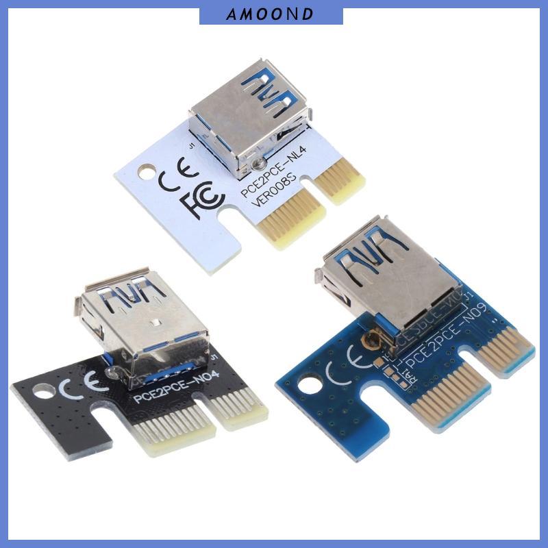AMOOND PCIE 1X to16X อะแดปเตอร์กราฟิกการ์ดสายต่อ PCI-E X1 การ์ดขนาดเล็ก