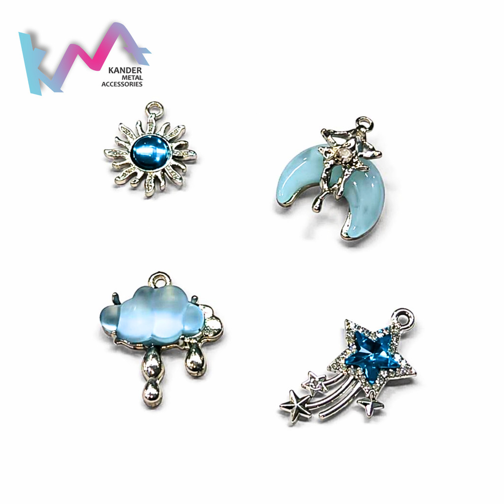 MATAHARI KANDER โลหะผสมจี้สร้อยคออุปกรณ์เสริม Star Sun Cloud HY078-1/HY078-4/HY078-12/HY078-13