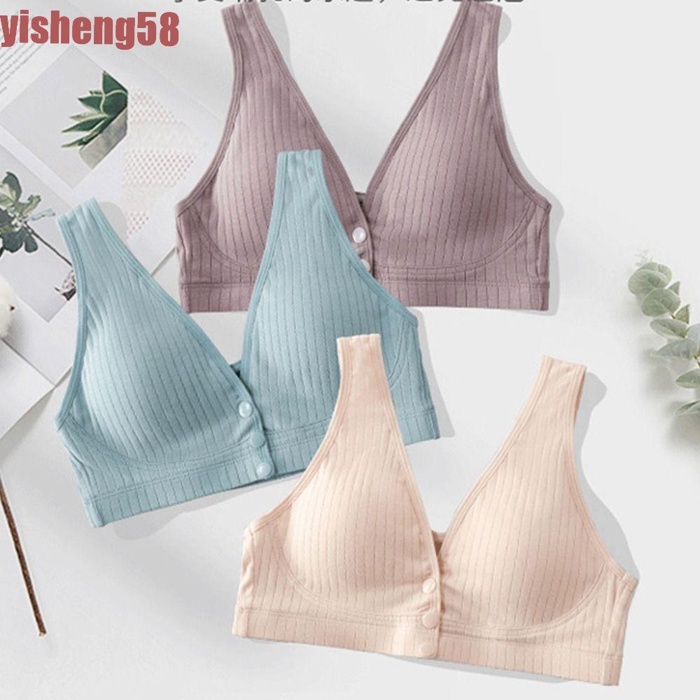 FABLE Bras สบายสำหรับพยาบาล, ชุดชั้นในคลอดบุตรขนาดปุ่มด้านหน้า, เข็มขัดกว้างระบายอากาศได้ดีและทำจากผ้าฝ้ายแท้