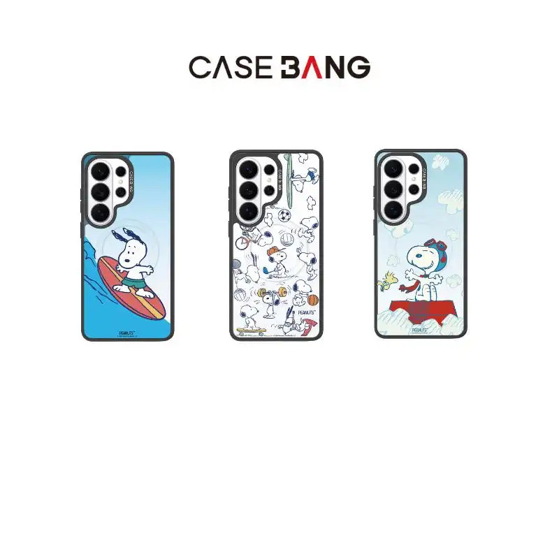 CASEBANG Snoopy 1.0 Series เคสแม่เหล็ก ImagiSnap เข้ากันได้กับ Samsung S26U/S26+/S26/S25U/S24U/S24+/S24, ด้านหลังแบบถอดเปลี่ยนได้, การป้องกันการตกกระแทกทหาร