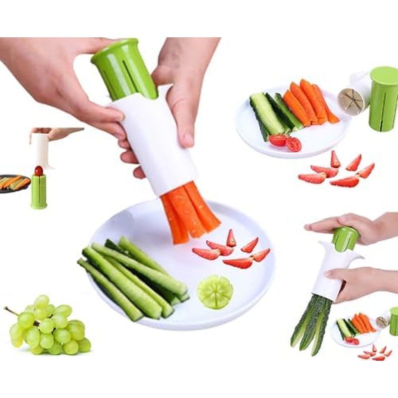 Vegetable Slicer Fruit Cutter for Cucumber, Strawberry, Carrot, Potato | Easy Salad Maker, Cheese Gr