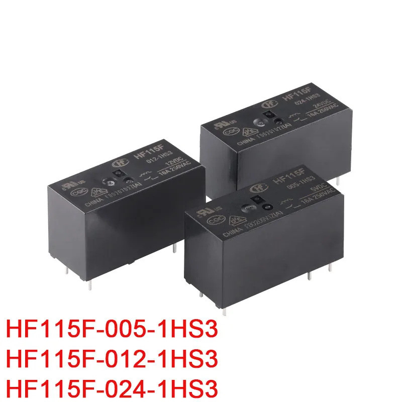 5 ชิ้น/2 ชิ้น HF115F JQX- HF115F-005 012 024-1HS3 6PIN 16A HF115F-005-1HS3 HF115F-012-1HS3 HF115F-02