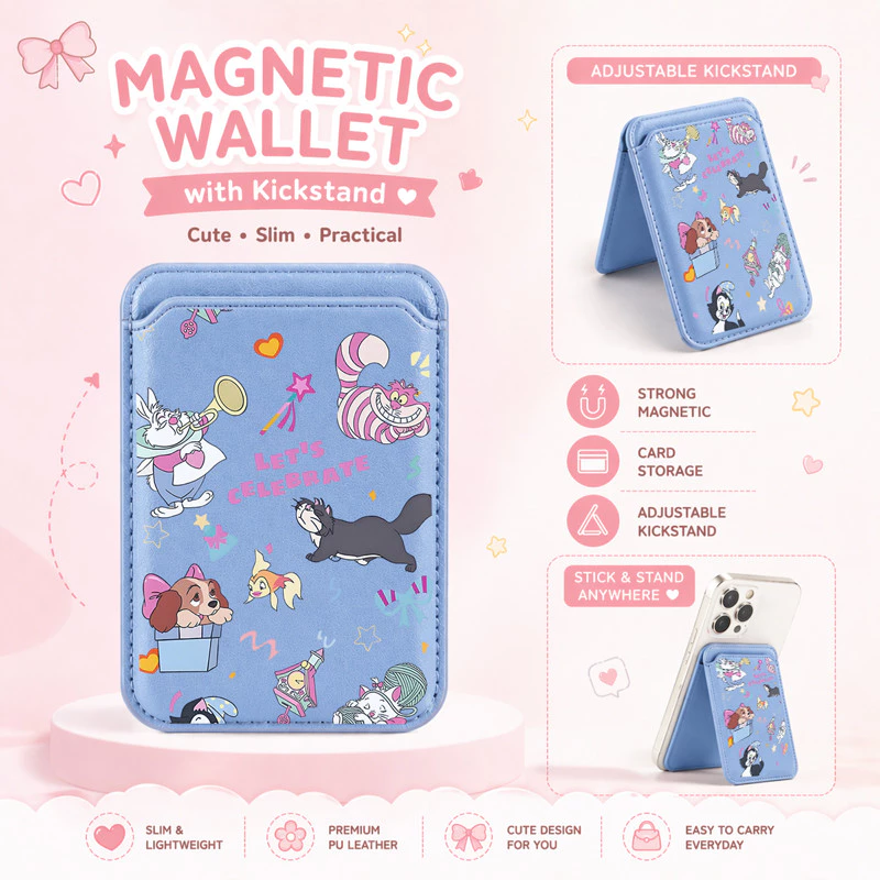 Circus Animal Patterns Wallet for iPhone 17 16 15 14 13 12 pro Max 17promax 17pro Card Phone Holder for Case Pocket Cover