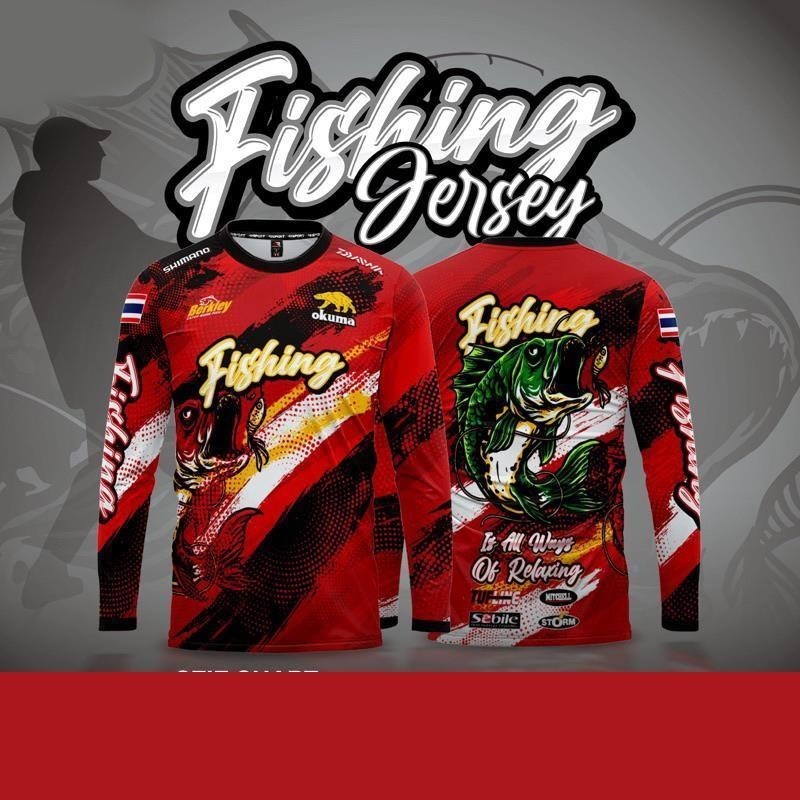 SHIMANO เสื้อยืดแขนยาวโพลีเอสเตอร์แห้งเร็วฤดูร้อน | เสื้อตกปลาชิมาโน่ | สไตล์ Baju Pancing | เสื้อท็อประบายอากาศสําหรับนักตกปลา