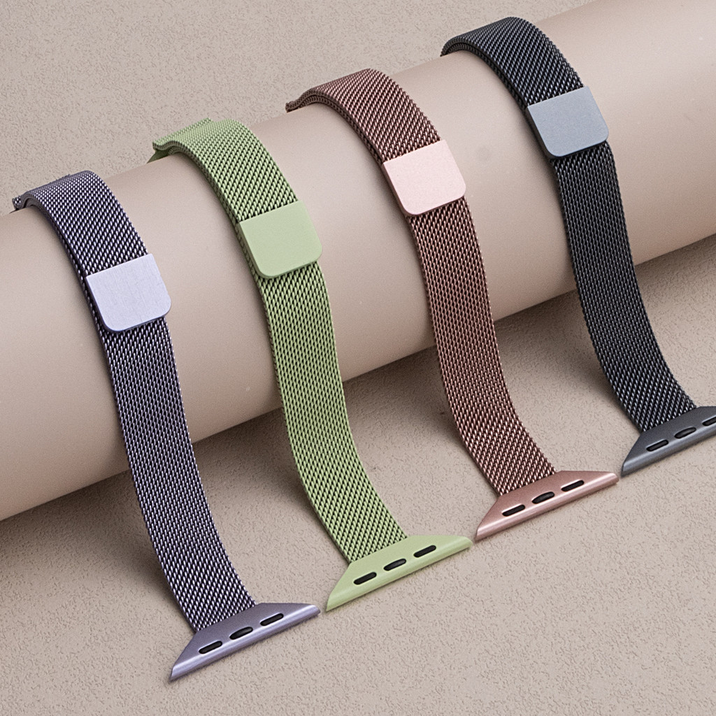 เหมาะสําหรับสายนาฬิกา applewatch11 Milanese Fine Stainless Steel Womens iwatch10 Strap