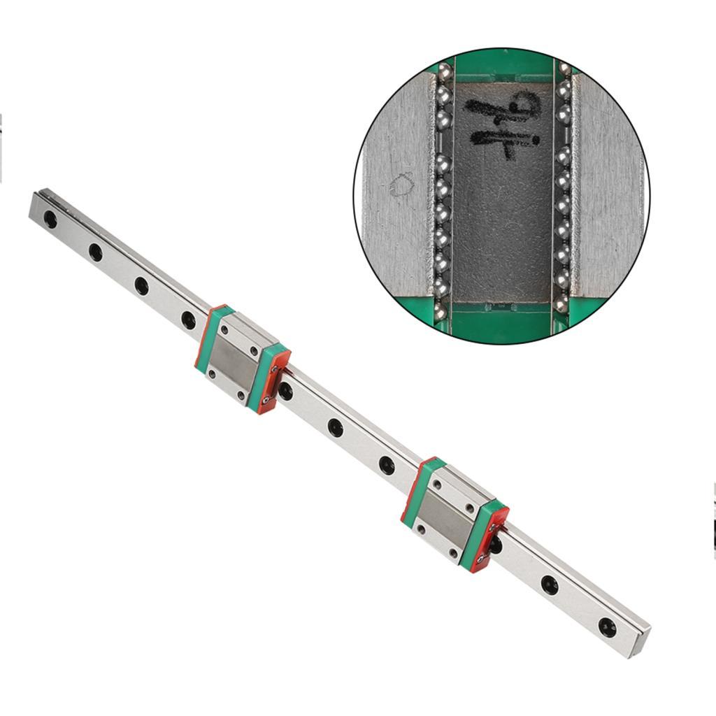 Deo MGN12 300 มม.Mini Linear Rail Guide 2 ชิ้น MGN12B บล็อกสไลด์สําหรับ 3D เครื่องพิมพ์และเครื่อง CN