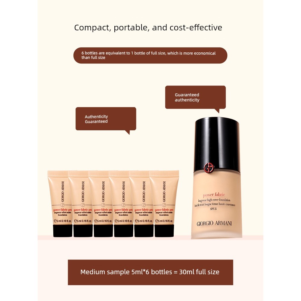 รองพื้น foundation อัพเกรดสไตล์โปร!Armani Liquid Foundation Rights pro #2 #1. 5 รองพื้นคอนซีลเลอร์คว