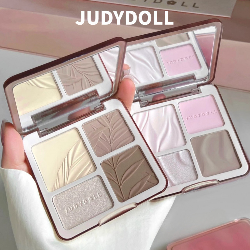 JudydoLL High-Gloss Contouring All-In-One Palette Two-Color Matte Brightening Brighten The Face Colorfast Multi-Functional Shadow Nose Shadow Powder