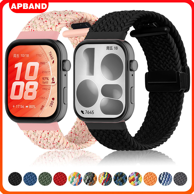 สายแม่เหล็กถัก for Huawei Watch Fit 5 4 3 / 5 Pro / 4 Pro สายไนลอนเปลี่ยนสายรัดข้อมืออุปกรณ์เสริม for Huawei Fit 4 4 Pro