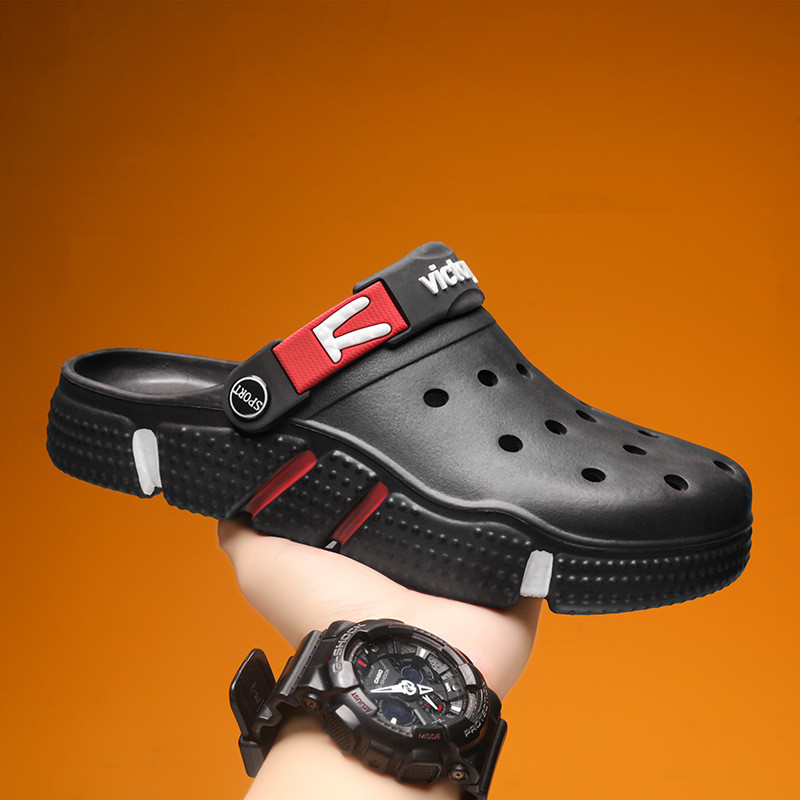 2026 สไตล์ใหม่ขนาดใหญ่พิเศษรองเท้าอินเทรนด์ Anti-Slip Soft-Soled Toe-Covered รองเท้าแตะสวมใส่ด้านนอก20260428