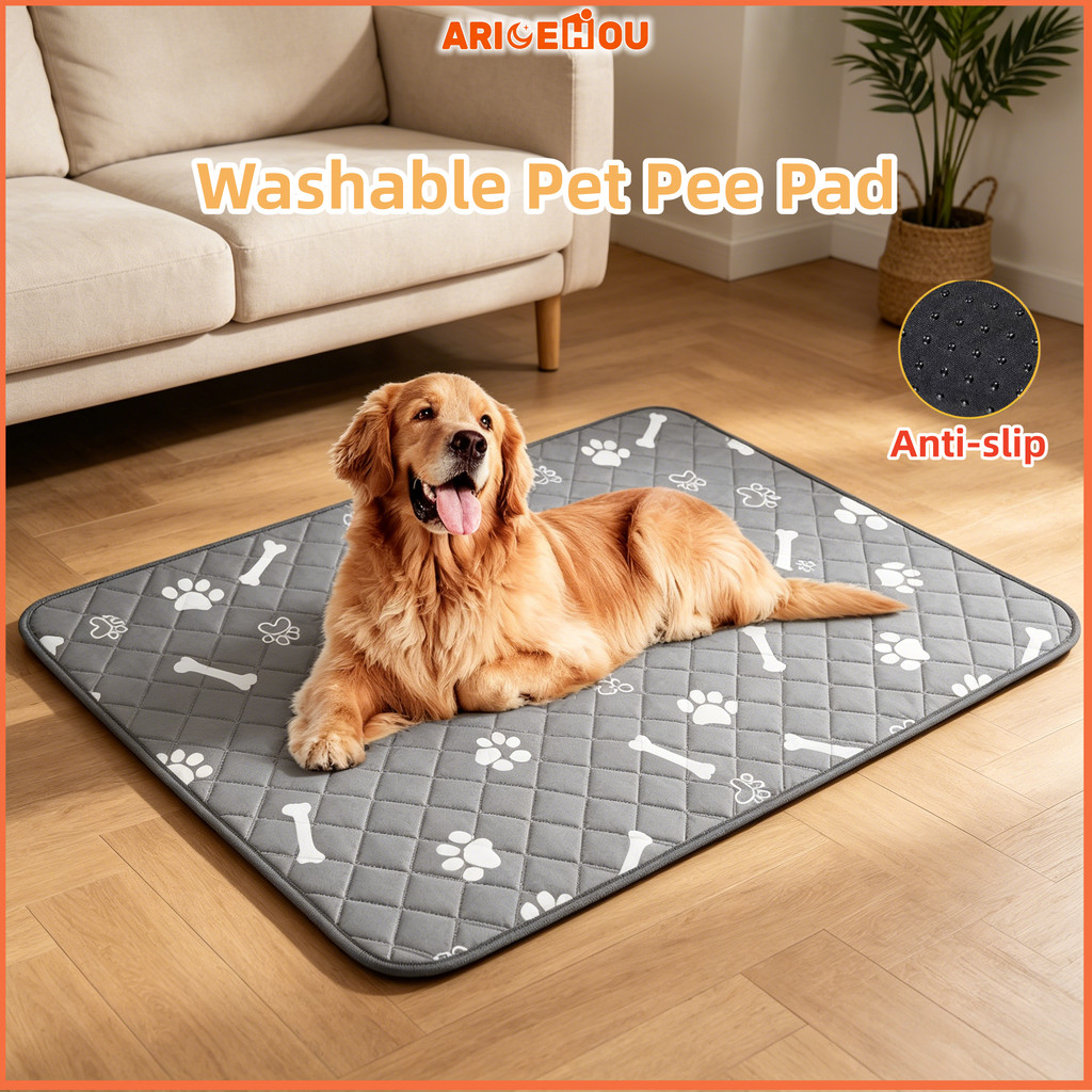 AIRCEHOUSE Reusable Pet Pee Pad 4 ชั้นกันน้ําลื่นซักเครื่องดูดซับการฝึกอบรม Pad Puppy ผ้าอ้อมสําหรับสุนัขแมวในร่มบ้านสัตว์เลี้ยงอุปกรณ์