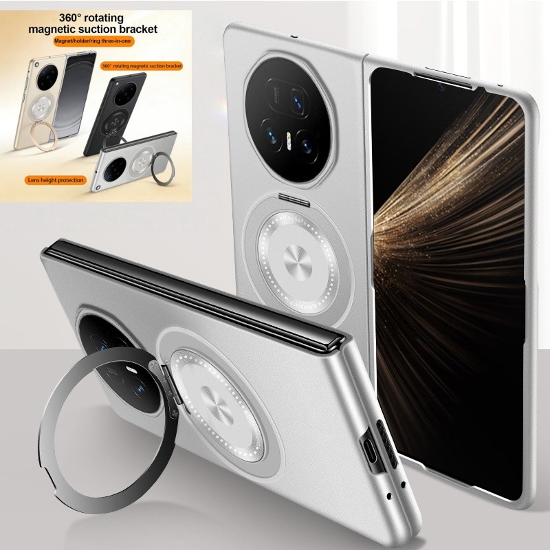 แหวนโลหะหมุนได้เคสแม่เหล็กสําหรับHonor Magic V6 V5 Magic V3 Vs3 Magic Vs2 V2 Slimฝาครอบป้องกัน