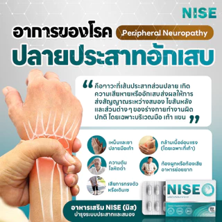 NISE [ 2 แถม1กล่อง] นิส ฟื้นฟูบำรุงประสาทและสมอง ดูแลมือชา เท้าชา เหน็บตะคริว มาตรฐานสากล