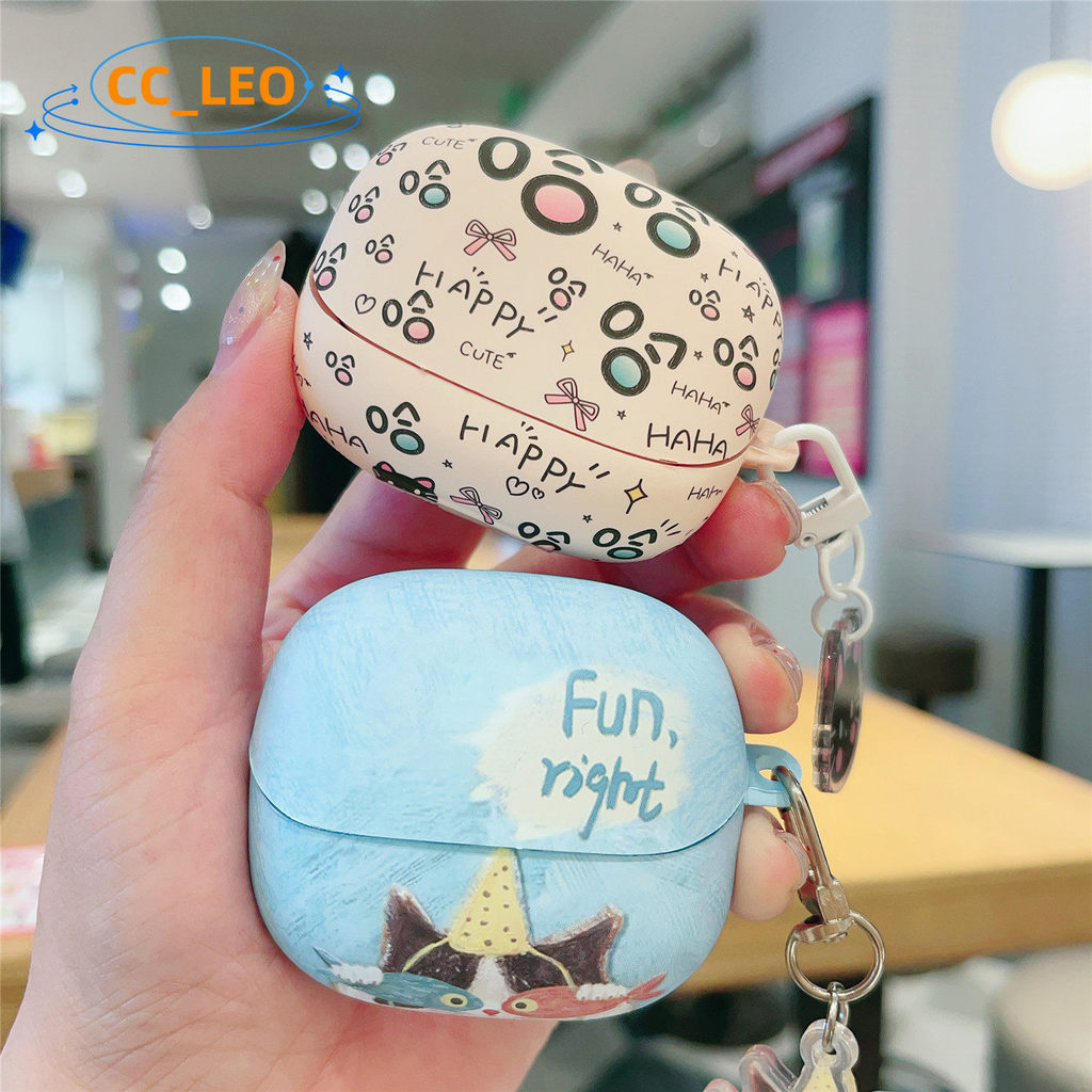 for Baseus BP1 Pro Case Cute Cat Pendant Clear Soft Case Suitable for Baseus BP1 Pro Shockproof Shel