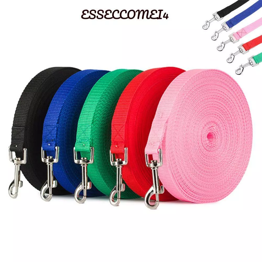 ESSECCOMEI4 สายจูงสุนัข สีสันสุนัขแมวลูกสุนัข Collar ยืดหยุ่นเดิน